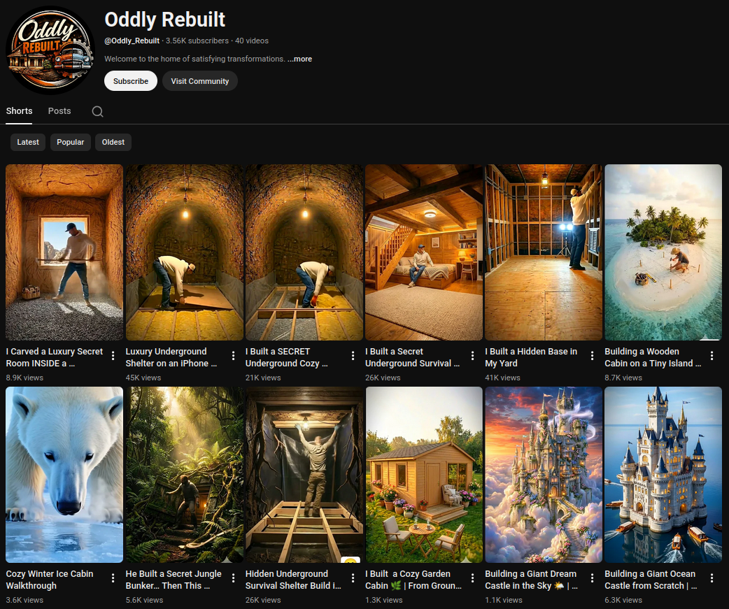 The "Secret Bunker Build" Niche